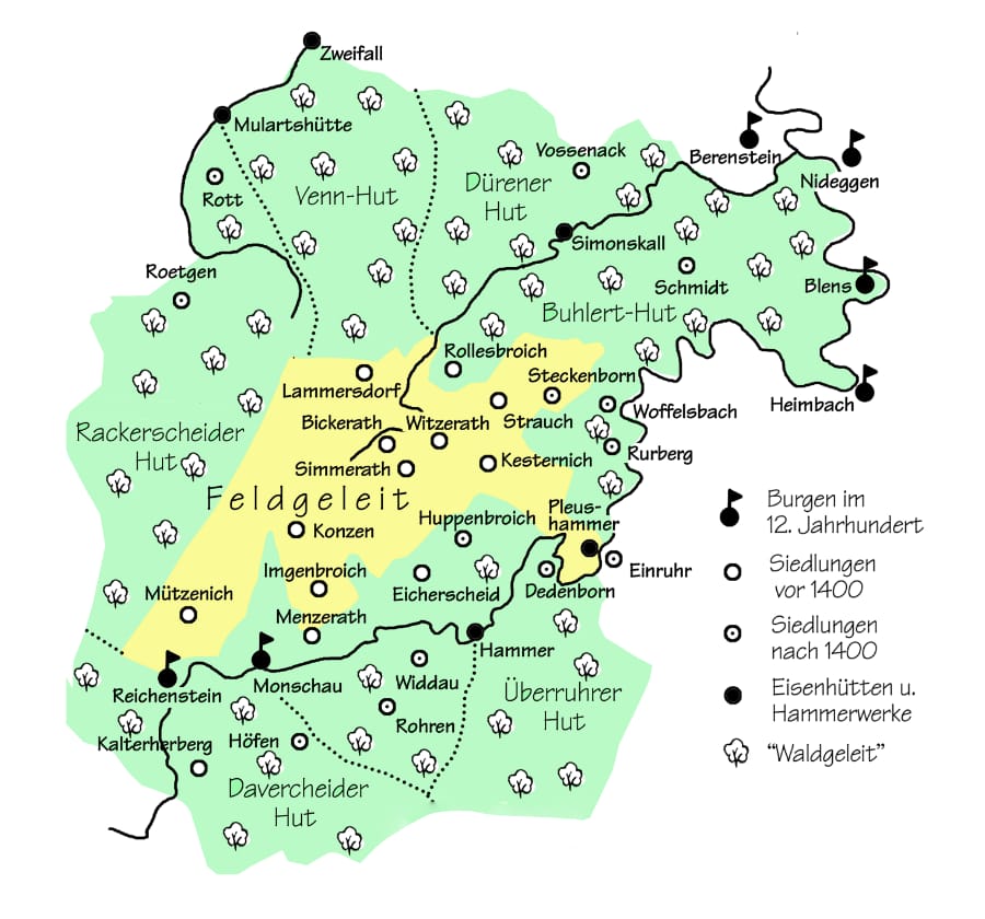 Mittelalterliche Siedlungen in der Rureifel